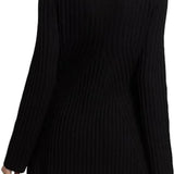 Sexy Knit Autumn Winter Long Sleeve Slim White Christmas Club Party Mini Dress