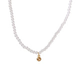 White Imitation Pearl Gold Bead Choker Clavicle Wedding Jewelry Trend Necklake