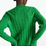 Mohair Twist Blend Knit Cardigan