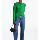 Mohair Twist Blend Knit Cardigan