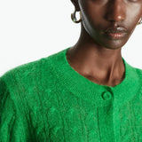 Mohair Twist Blend Knit Cardigan