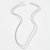 European Wild Crystal Rhinestone Chokers Flash Clavicle Thin Long Party Necklake