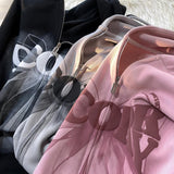 Cool Wind Bow Hooded  Zippe Jacket