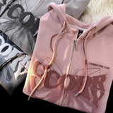 Cool Wind Bow Hooded  Zippe Jacket