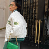 Autumn Winter 2025 New Embroidery Retro Style Cotton Coat