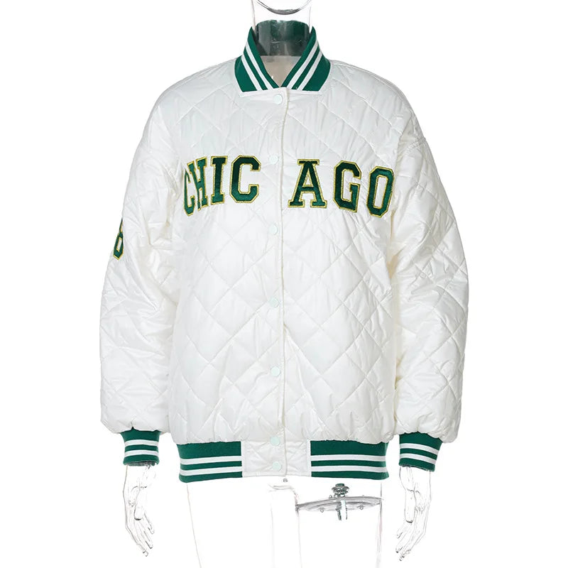 Autumn Winter 2025 New Embroidery Retro Style Cotton Coat