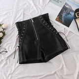 Winter women fashion casual cute sexy shorts outerwear pu leather