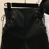 Winter women fashion casual cute sexy shorts outerwear pu leather