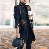 Plaid Printing Long Thin Coat