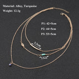 Fashion New Multilayer Blue Statement Women Jewelry Choker Girl Necklake