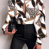 Office LadySlim Stand Collar Long Sleeve Blouse