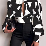 Office LadySlim Stand Collar Long Sleeve Blouse