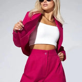 Spring Slim Wide Leg Pants Office Two Piece Set