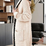 Fashion Women Sweaters 2025 Color Blocking V-neck Long Sleeve Casual Dough Twists Jerseys Coat