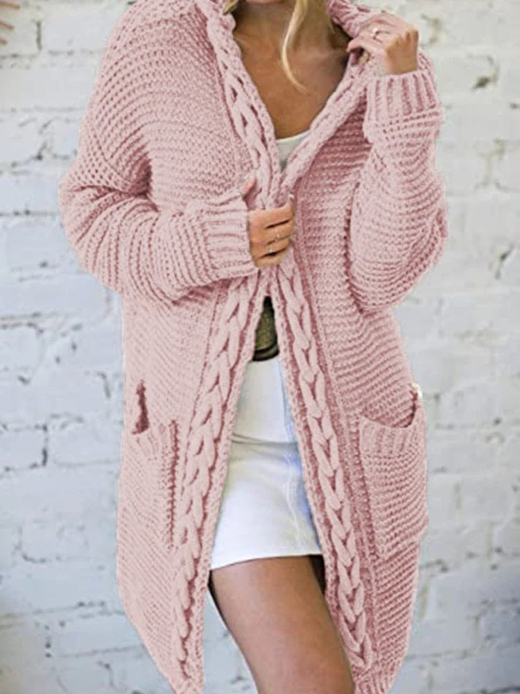 Fashion Women Sweaters 2025 Color Blocking V-neck Long Sleeve Casual Dough Twists Jerseys Coat