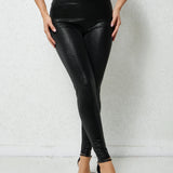 High-Waisted Slim Nine-Point Pants Bottom