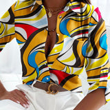 Floral Printing Single Button New Shirt