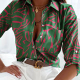 Floral Printing Single Button New Shirt