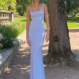 Flower Print Slip Sleeveless Slim 2025 Spring Women Elegant Streetwear Party Clothing Concise Maxi Dress