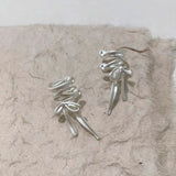 Girls Ribbon Aesthetics Ear Clips Ballet Style Ribbon Bow-knot Women Fashion Earring