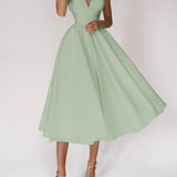 Gosfairy  Women Sexy Ball Gown Prom Sage Green Dresses