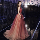 Gradient Sexy Long Dress Sweetheart Prom Dresses