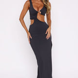 It Feels Wrong Maxi Dress Steel