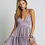 Summer Deep V Sexy Beach Holiday Casual Boho Dress