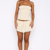 Flawless Mini Skirt Cream