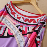 Multicolor Printed Elegant High Street Maxi Dresses