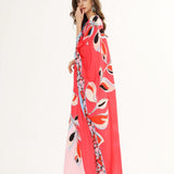 Floral Printed Loose Design Elegant Maxi Dresses