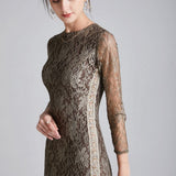 Lace Fashion Long Party Prom Dresses