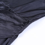 Articat Satin Split Ruched Dress