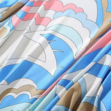 Knitted Printed Elegant Long Robes