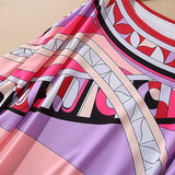 Multicolor Printed Elegant High Street Maxi Dresses