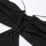Sexy Cut Out Halter Backless Maxi Dresses