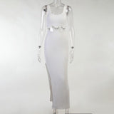 Sexy Hollow Sleeveless Maxi Dress