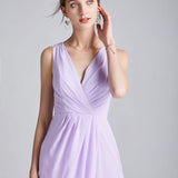 Sexy Split Ruched Lace Up Back Fashion Casual Long Prom Dresses