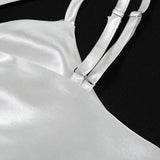 Sexy White Satin Maxi Dresses