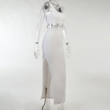 Sexy Hollow Sleeveless Maxi Dress