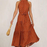 Boho Women Long A-Line Off Shoulder Elegant Sash Maxi Dress Women
