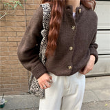 Sweaters Cardigans Warm Casual Arrival Solid Knitwear Loose Coat