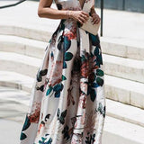 Summer Trendy Sleeveless Deep V Neck Full Length Prom Dresses
