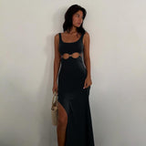 Sexy Hollow Sleeveless Maxi Dress