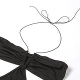Sexy Cut Out Halter Backless Maxi Dresses