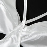 Sexy White Satin Maxi Dresses