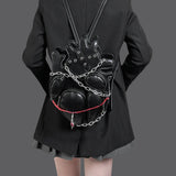 Original Dark Binding Chain Heart Punk Gothic Style Metal Sexy Shoulder Bag