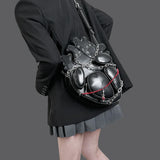 Original Dark Binding Chain Heart Punk Gothic Style Metal Sexy Shoulder Bag