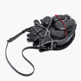 Original Dark Binding Chain Heart Punk Gothic Style Metal Sexy Shoulder Bag