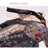 Embroidery Layered Floral Maxi Dresses